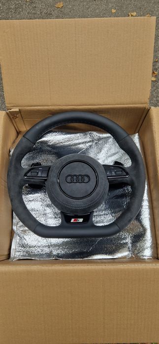 Спортен волан алкантара Audi S line А3, А4, А5, А6, А7, Q5, Q7, ТТ