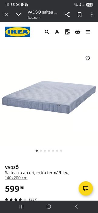 Saltea Ikea 140 x200 cm