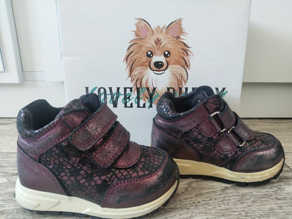 Кожаные ботинки осень/весна 25 р-р