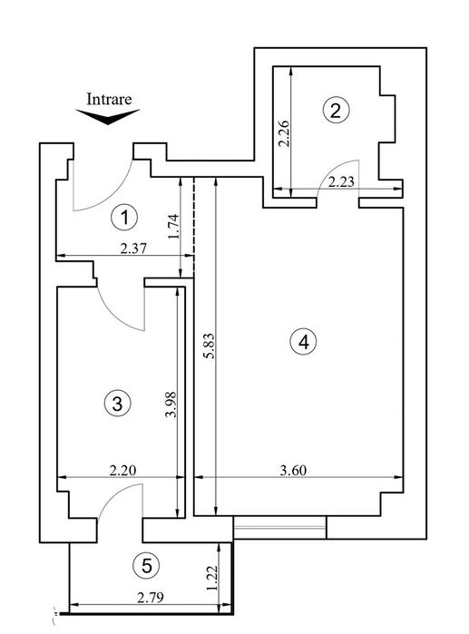 INTABULAT! Apartament cu o camera, decomandat, 41mp, 88.000euro