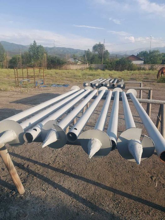 Винтовые сваи многовитковые однолопостные