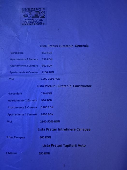 Oferim curățenie la domiciliul clientului