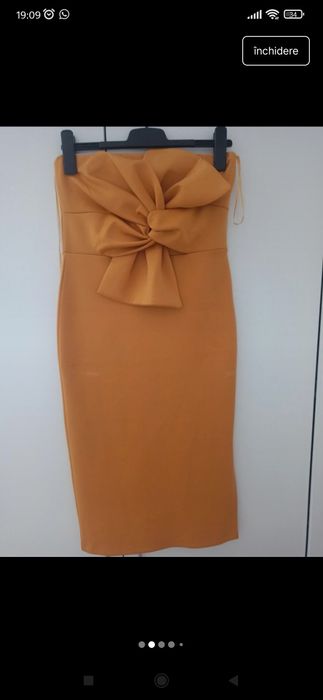 Rochie New Look mustar fara bretele