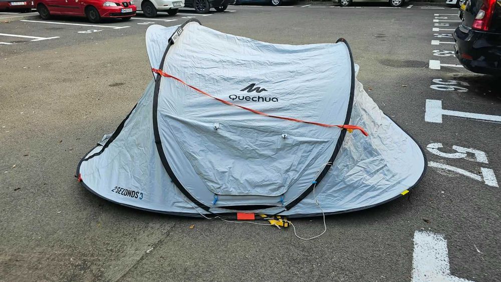 Cort de camping instant 3 locuri, 2 Seconds Fresh & Black
