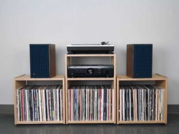Raft, stand modular depozitare viniluri, phono