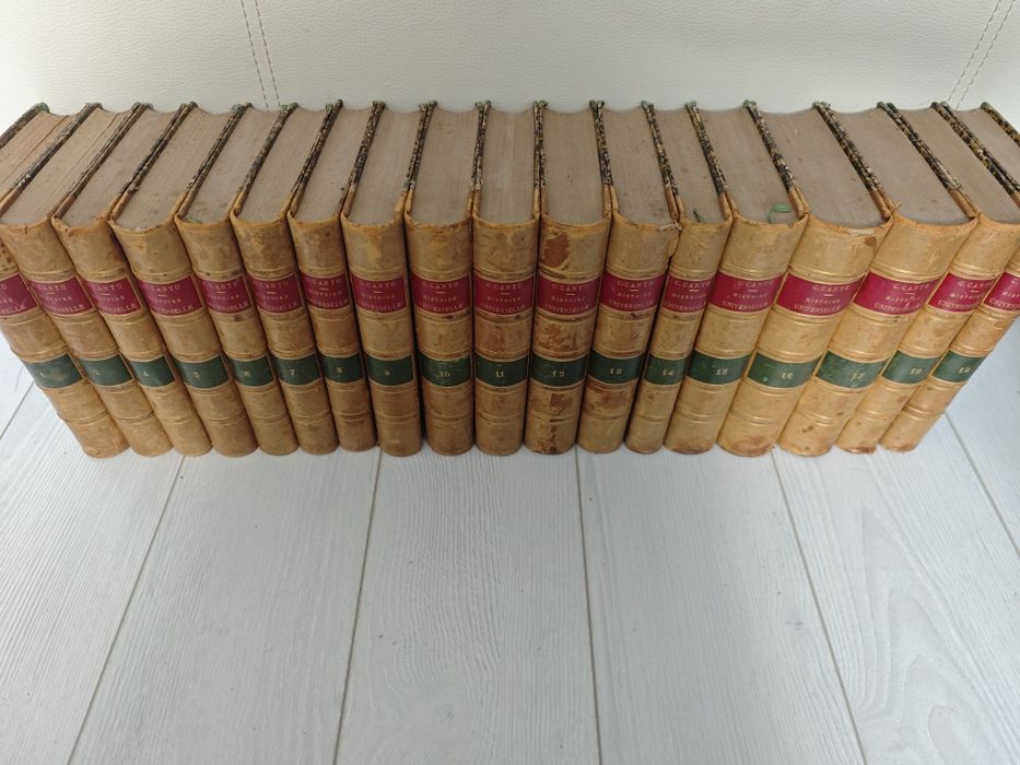 Set Istoria Universala, Cesar Cantu,1867, 18 vol, franceza,RAR