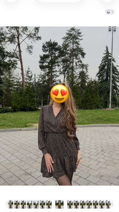 Короткое платье с принтам