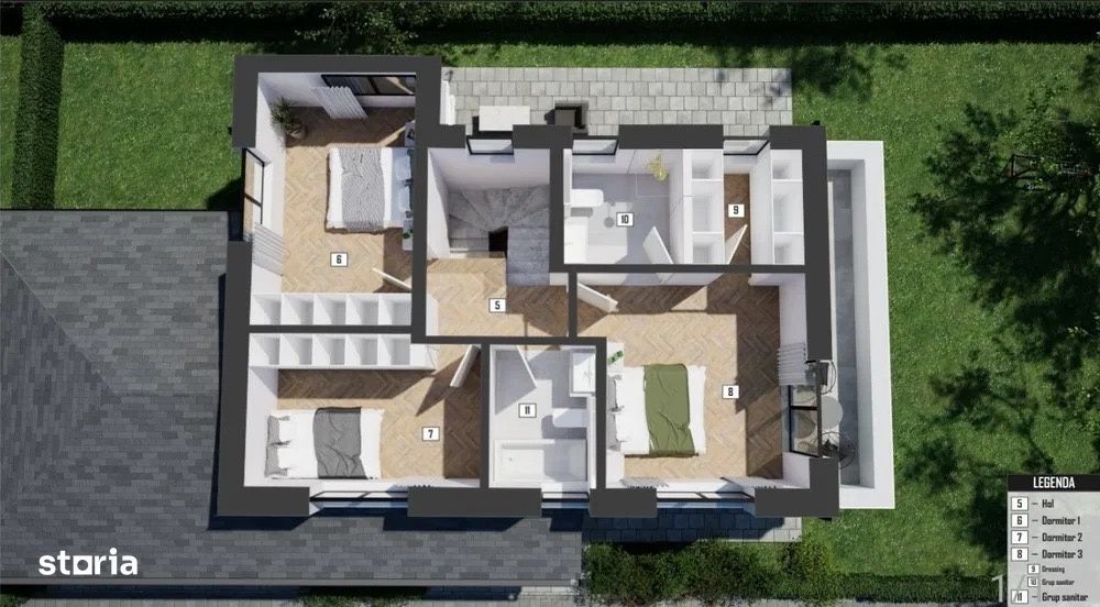 Casa individuala pasiva nZEB de vanzare in Floresti, ansamblu exclusiv