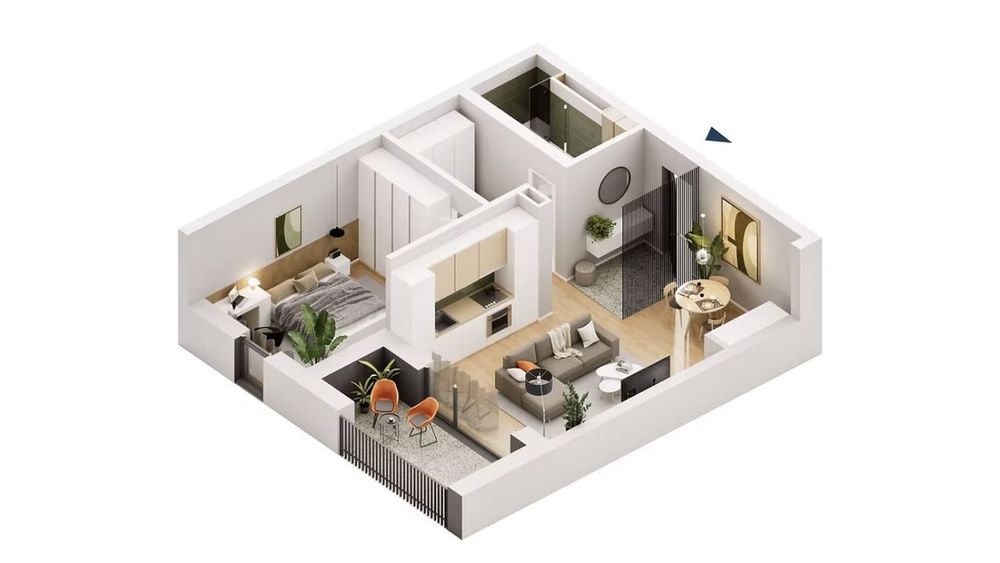 Apartament cu 2 camere de închiriat 61mp Universita Medicina UVVG Arad