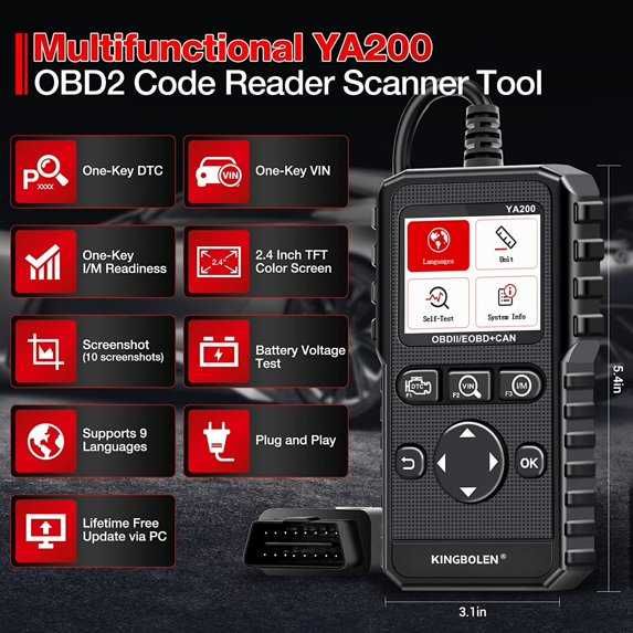 KINGBOLEN YA200 OBD2 скенер за превозни средства