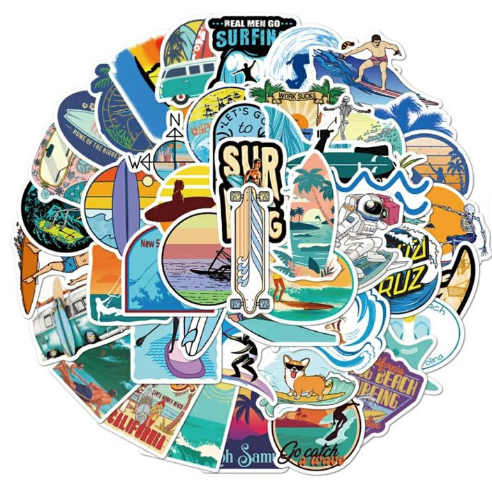 Наклейки цветные