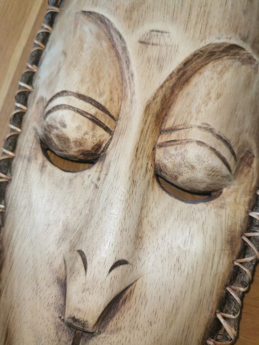 Маска африканска лице глава декор за стена етно арт трайбъл изкуство