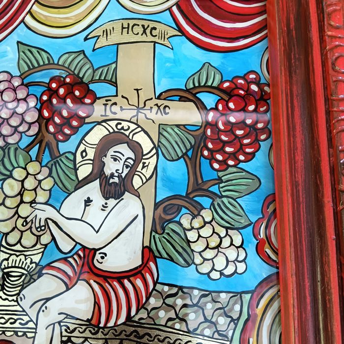 Icoa a pe sticla - Iisus in Vie