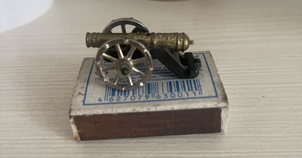 Мини статуэтка пушка металл-пластик, 40 мм