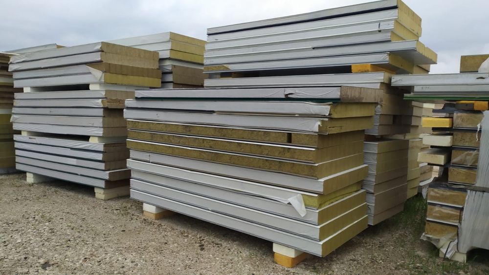 Panouri sandwich cu vata bazaltica de 20cm calitatea a 2-a