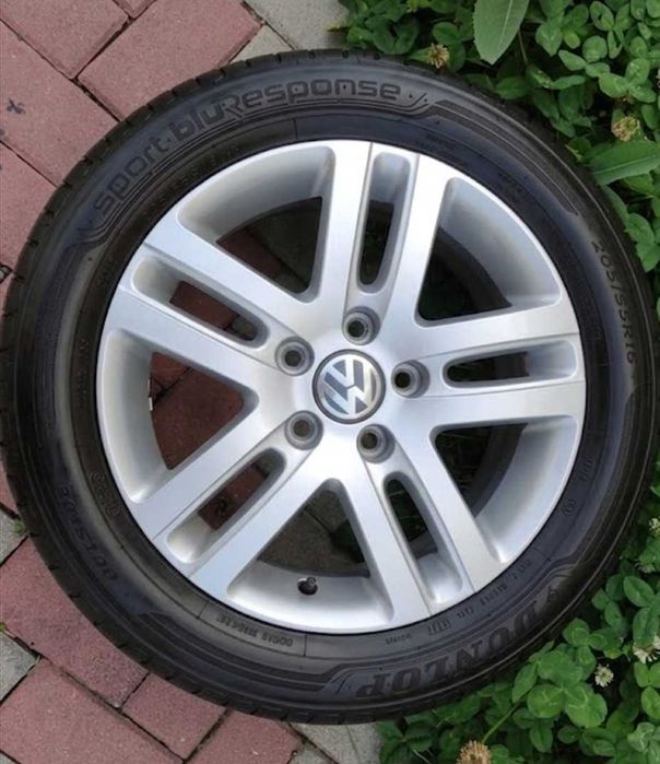 Set jante originale VW si cauciucuri vara Dunlop R16 205/55