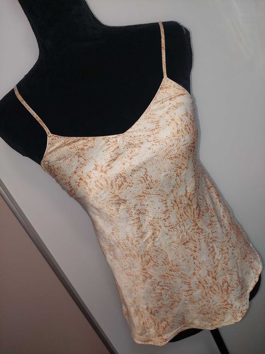 Top satinat NOU imprimeu animal print