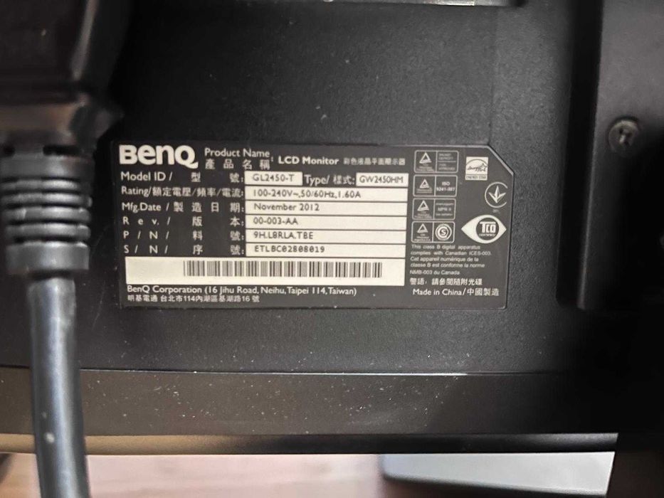 Monitor BenQ 24 inch LED Full HD HDMI, Boxe integrate Stare impecabil