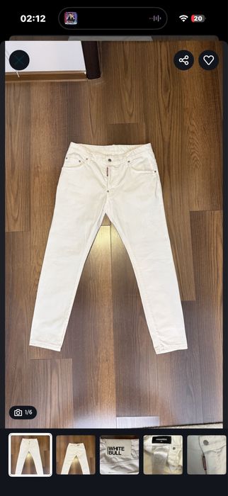 Blugi Dsquared2 skater White Bull, marimea 50