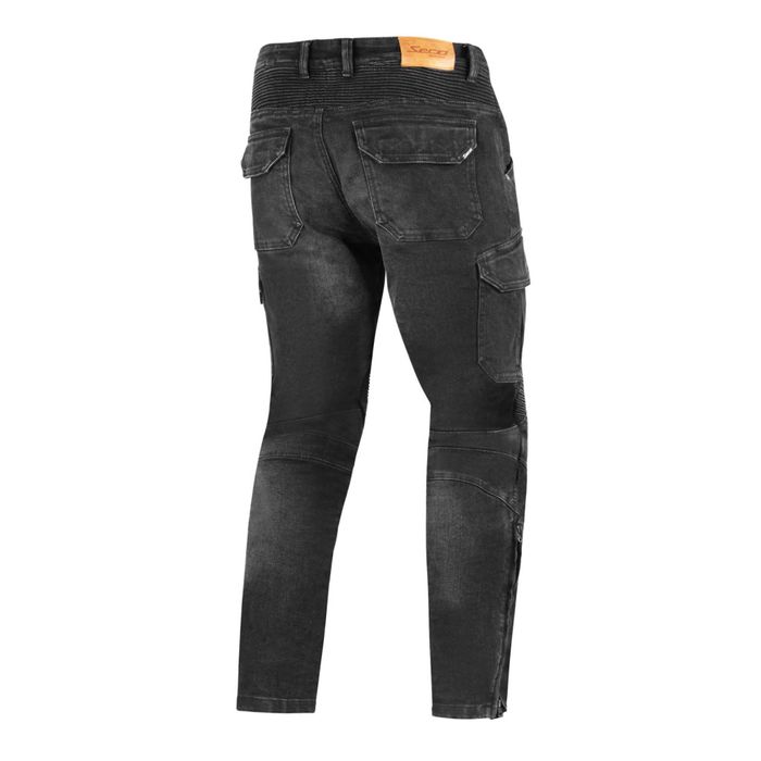 Blugi moto SECA Square II negru/washed