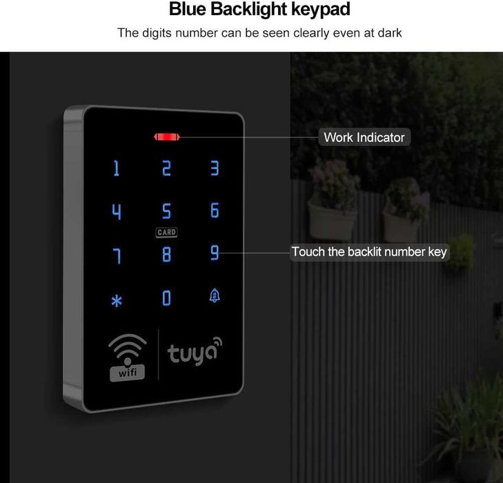 WiFi Tuya RFID клавиатура за контрол на достъпа IP68 (САМО КЛАВИАТУРА)