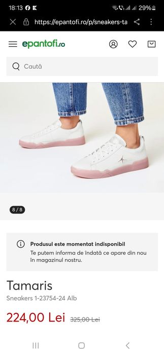 Sneakers/adidași piele Tamaris mărime 38.