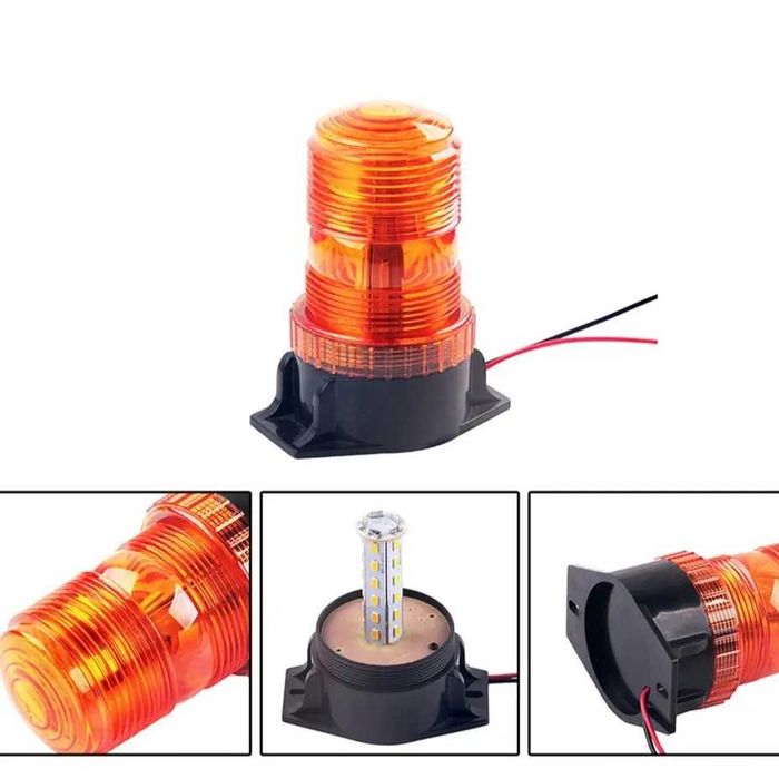 LED Аварийна Лампа Маяк 12V 24V Трактор Мотокар Авариен буркан диоден