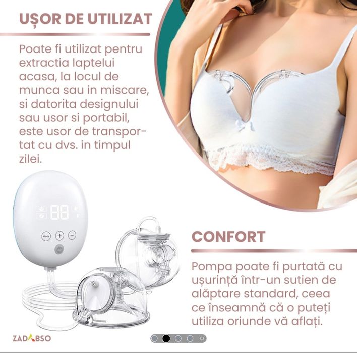 Pompa de sân electrică dublă Zadabso