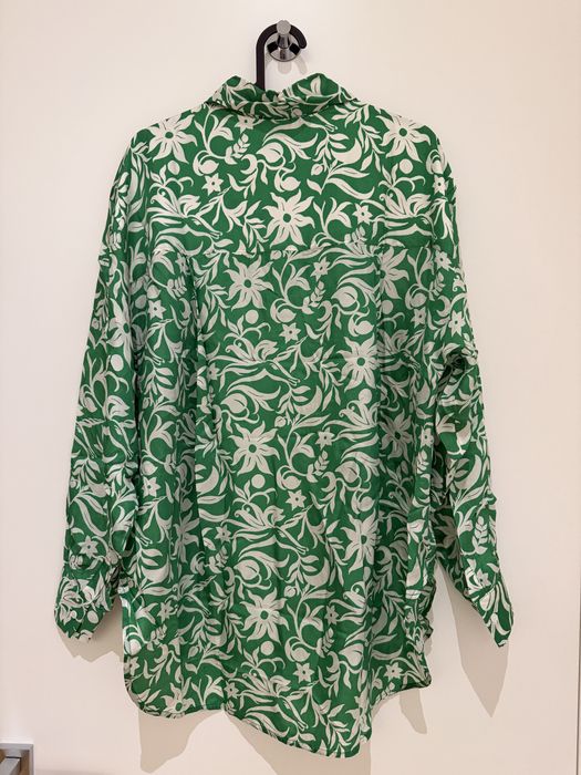 Cămașă satinată cu imprimeu, Maje