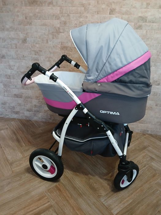 Carucior 3 în 1 Optima Verdi
Suspensia spate reglabila ce  permite un