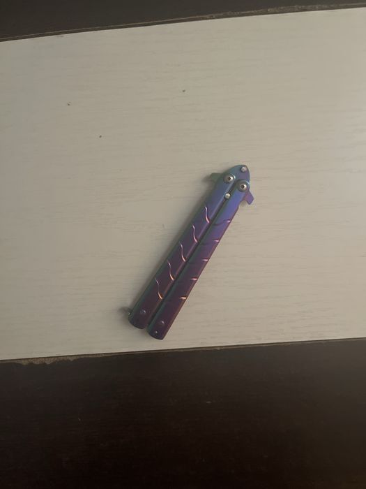 Cuțit fluture (butterfly) multicolor