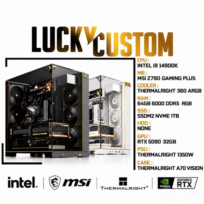 [НОВЫЕ] MSI Z790 i9 14900K DDR5 64Gb RTX5090 32Gb