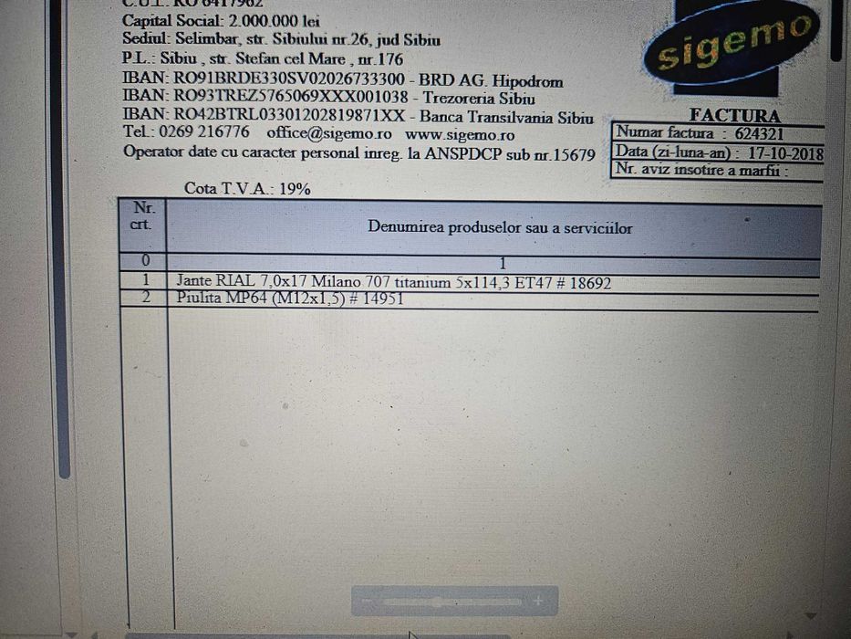 Vand roata rezerva R17 Iarna