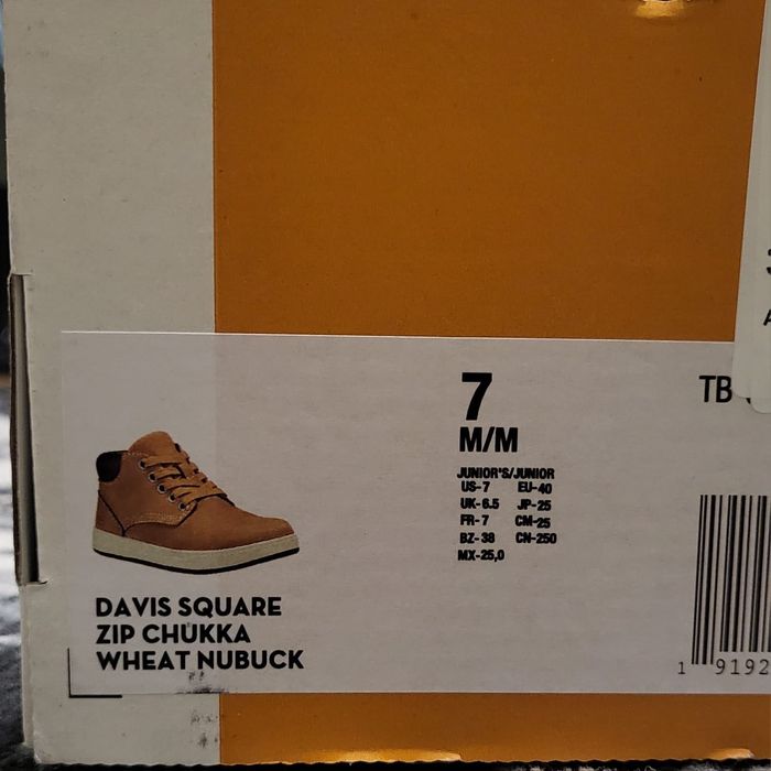 Timberland Davis Square Zip Chukka Wheat Nubuck