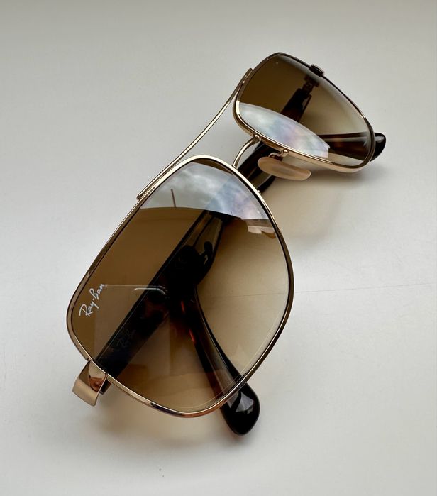 Ray-Ban RB3483 001/51 Aviator – Златна рамка,кафяв градиент,оригинални,отлични ПРОМО ЦЕНА -40%
