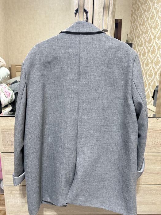 Пиджак оверсайз серый бу