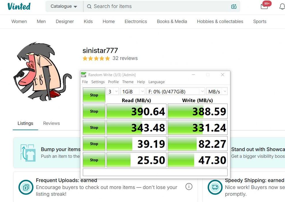 ssd Adata 512gb stare perfecta