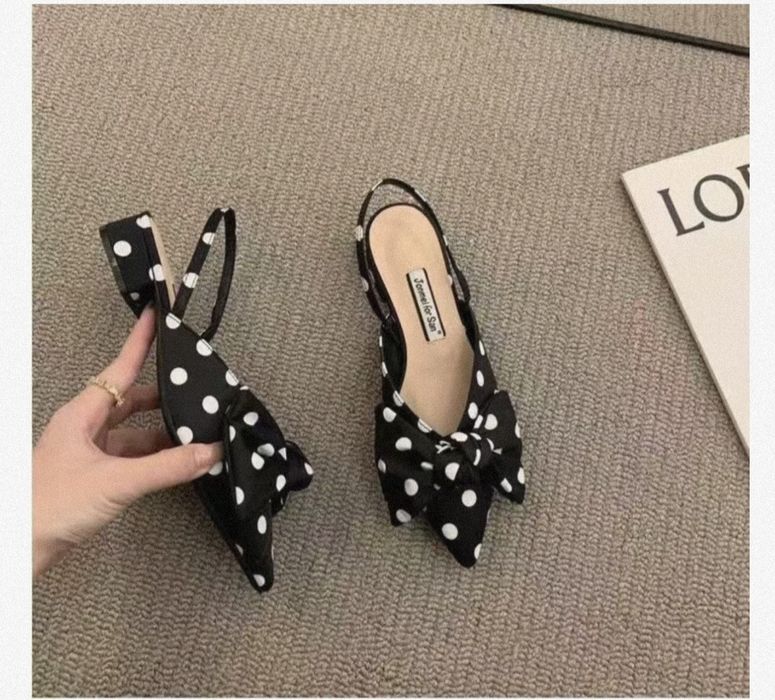 Мюли черные в горошек 39 размер