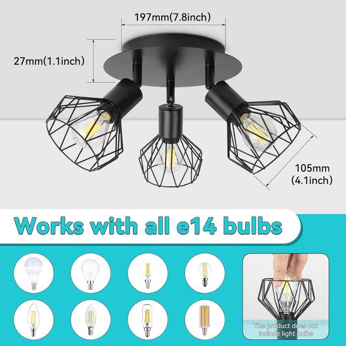 НОВО_Модерна таванна лампа