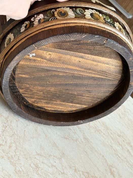 Set rustic de lemn, traditional, pictat manuale