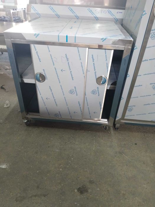 Dulap inox cu 3-4 polite usi culisante / Dulap inox vertical  Horeca /