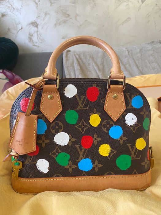 Geanta louis vitton editie limitata x yayoi kusama bb monogram