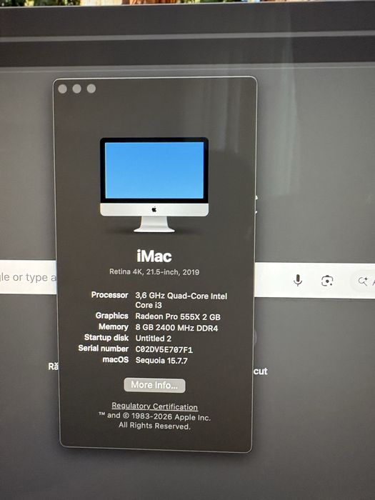 iMac Retina 4K, 21.5-inch, 2019
