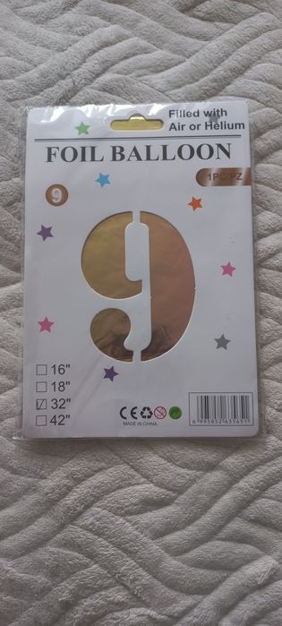 Продам цифру фольгированную 9