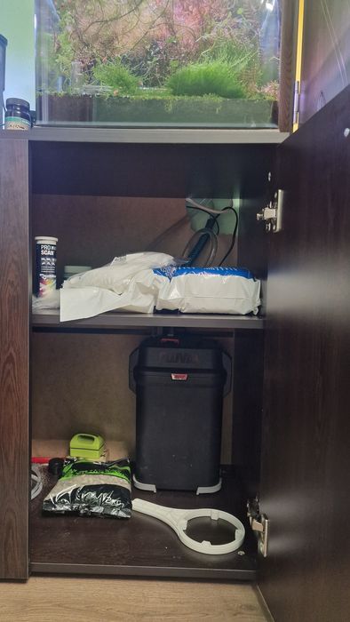 Аквариум Dennerle 35L + втори аквариум, LED Fluval, Fluval 307 + шкаф