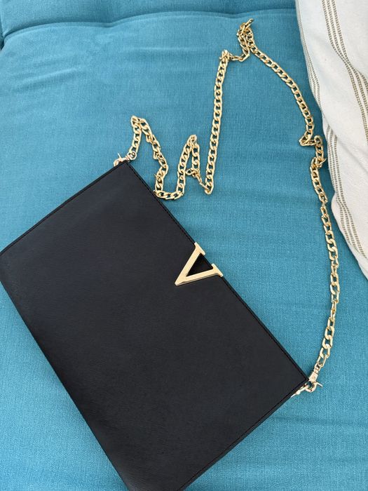 Дамска черна чанта клъч Валентино