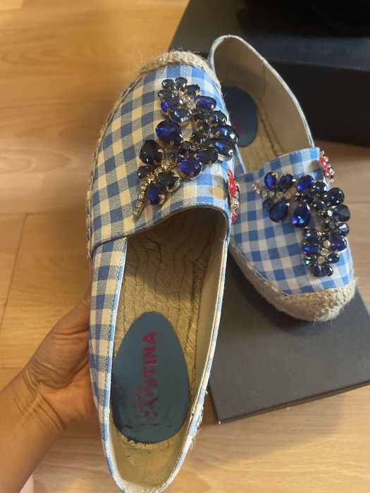 Ciocate scurte negre piele naturala 38 & espadrile bijuterie