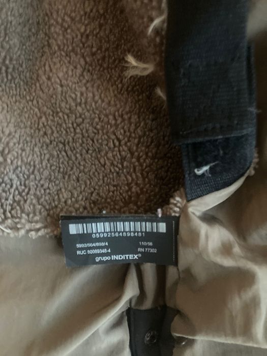 Черно пухено яке Zara – за деца 3–4