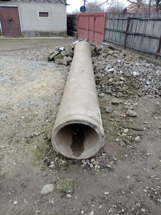 Tub beton armat Ø60 cm–5,20m lungime– ideal podeț / drenaj /canalizare
