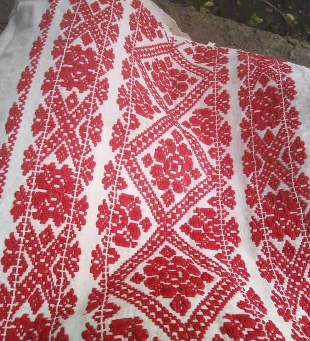 Ștergar /Prosop traditional, țesut si cusut manual, cu dantela macrame